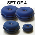 Electriduct Cable Turtle Organizer 4pc Set- Mini, Small, 2x Large- Blue TURTLE-SET4-BL